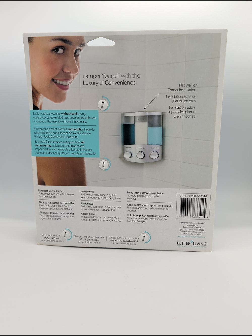 Better Living Trio Shower Dispenser - New - Picture 2 of 4